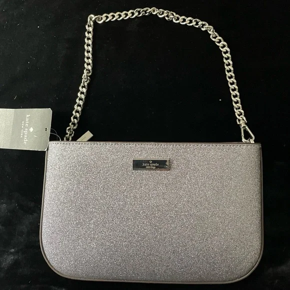 Kenzie Silver Glitter Bag - Picture 1 of 5